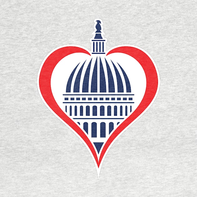 Washington DC Capitol Dome with Heart by hobrath